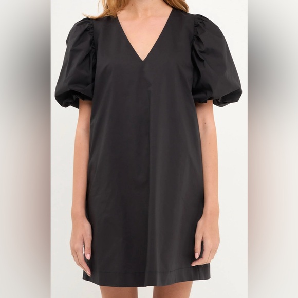 English Factory Puff Sleeve A-line Shift Mini Dress XS - Picture 3 of 11